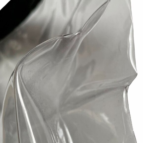 Simon Miller PVC Lunch Bag Clear Tote Black Leather Trim - Picture 13 of 15